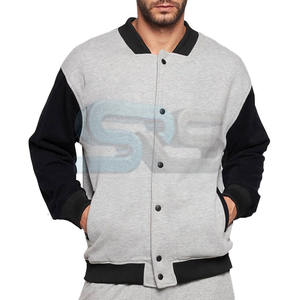Nouveauté Veste d'hiver pour hommes Style Letterman avec col montant Veste en coton et laine à manches longues avec logo personnalisé Veste chaude et confortable - Product Image 4
