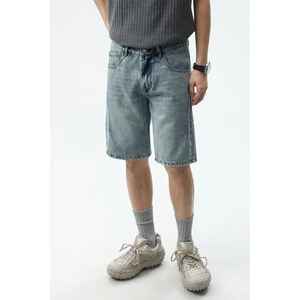 Nueva ropa informal para hombre, pantalones cortos de mezclilla holgados de pierna recta con lavado Vintage y diamantes de imitación desgastados, hechos por Pakistán - Product Image 5