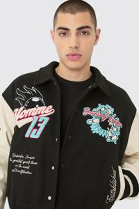 Blouson bomber en laine à manches longues, dernier design, streetwear d'hiver, logo frontal, couleurs personnalisées, 2025 - Product Image 3