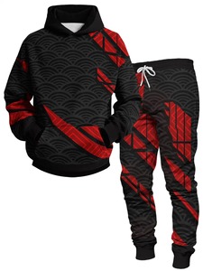 Conjuntos de chándal para hombre Sudadera con capucha y pantalones Mujer Jersey con capucha de color sólido + Pantalones Traje Ropa deportiva informal Conjuntos Hombre - Product Image 2