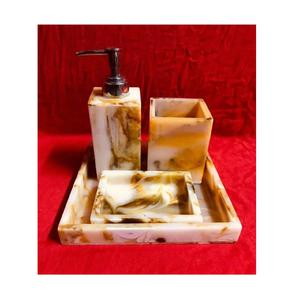 Ensemble de salle de bain en résine de Style luxe de qualité accessoires d'hôtel à domicile avec plateau porte-savon et bouteille de shampooing distribuer des fournitures de Restaurant - Product Image 4