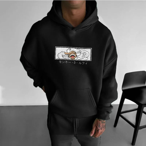 ONE PIECE Anime Monkey D. Luffy Peripheral Hoodie Hombres y Mujeres Otoño/Invierno Nuevo Harajuku High Street Casual Trend Sweater - Product Image 2