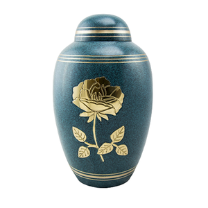 Urna funeraria de metal de calidad superior de roble plateado de diseño grabado para cenizas de recuerdo humano hechas a mano urna de buena calidad - Product Image 4