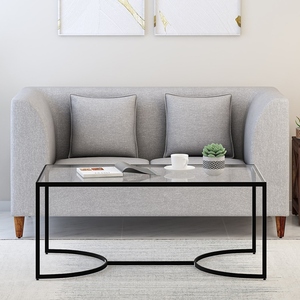 Table basse rectangulaire de luxe en marbre pour la maison La plus grande entreprise de fabrication Zone de réception simple en verre à la mode - Product Image 6