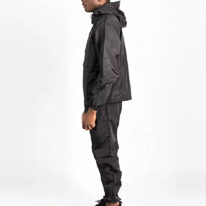 Survêtement coupe-vent à fermeture éclair intégrale pour hommes, coupe-vent respirant, logo personnalisé imprimé, taille plus, survêtement deux pièces - Product Image 6