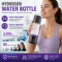 Premium SPE PEM Technologie 6000PPB Wasserstoff-Wasserflasche Tragbarer Molekularer H2-Generator Becher für Training und SPA