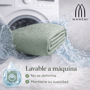 Parure de lit MANEMI pour la mi-saison, couvre-lit avec 1 ou 2 taies d'oreiller incluses - Product Image 6