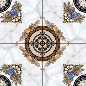 陶瓷地砖白色光泽400X400瓷砖地板和墙壁上釉设计系列可用于装饰客厅