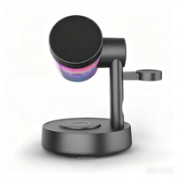 Nouvelle Tendance .2 Chargeur Magnétique Sans Fil 3-en-1 Haut-parleur Magnétique RGB 25W Charge Rapide à Basse Température Chargeur Mobile Usine