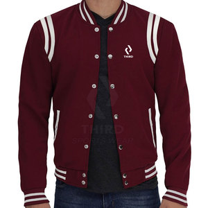 Chaqueta con letras para hombre de talla personalizada al por mayor, chaqueta con letras para uso en exteriores y con cuello levantado para hombre - Product Image 1