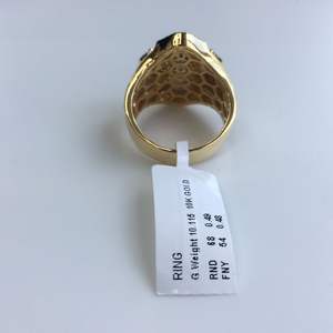 Bague croix divine en or jaune 10 carats avec diamants naturels 0.97 CT Accessoire de montre élégant - Product Image 3