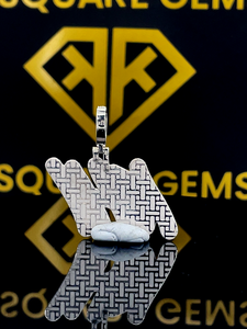 Colgante de Hip Hop con letra personalizada, colgante de abalorio, colgante de número de Hip Hop para hombre, colgante de letra KHI, joyería de Hip Hop Ice Out - Product Image 2