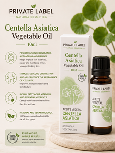 Huile végétale de Centella Asiatica en marque privée 10ml OEM |   Huile cosmétique raffermissante anti-âge naturelle |   Espagne UE - Product Image 2