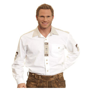 2022 tradicional alemán bávaro Oktoberfest Camisa de algodón de manga larga para Hombres estilo OEM transpirable para primavera - Product Image 4