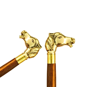 Cần Đi Bộ Mới Có Tay Cầm Hình Đầu Ngựa Ả Rập Bằng Đồng Cần Đi Bộ Bán Chạy Mới Thanh Lịch Dùng Khi Đi Bộ Ngoài Trời - Product Image 4