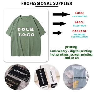 Camiseta de algodón de alta calidad para hombre con estampado, camiseta de último diseño, impresión personalizada, 100% algodón en blanco, envío DDP - Product Image 6