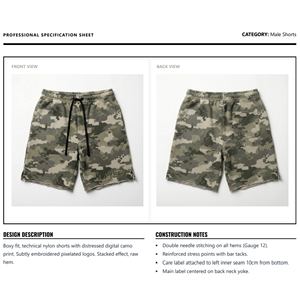 <b>Men</b> Eco-Friendly Cotton <b>Shorts</b> Custom <b>Camo</b> Print Streetwear Baggy Fit Distressed Gym Casual Half Pants Quick Dry Wholesale OWM - Product Image 6