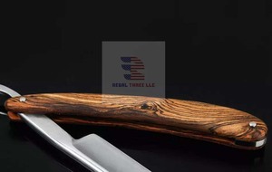 Maquinillas de afeitar de barbero plegables Maquinillas de afeitar con mango de madera - Product Image 6