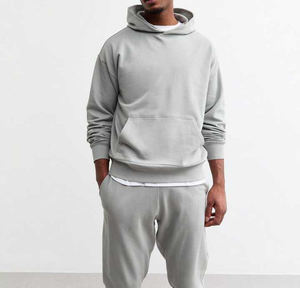 Vente flash Sweat à capuche unisexe pour homme en molleton surdimensionné en coton et polyester mélangé 360 grammes - Product Image 1