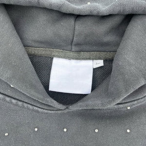 100% coton poids lourd meilleur concepteur sweat à capuche unisexe personnaliser taille beau Look français éponge à capuche en détresse - Product Image 4