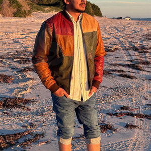 Chaqueta de Cuero con Paneles Decorativos y Forro Interior Suave para Hombre, Chaqueta Casual de Cuero con Paneles Decorativos para Hombre - Product Image 5