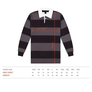 Camiseta de Rugby Clásica Unisex de Algodón de Punto, Manga Larga, Diseño Sólido, Ropa de Equipo, Cómoda, Transpirable, Antibolitas, Personalizable - Product Image 4