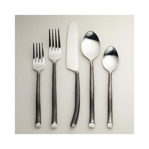 Meilleure vente en acier inoxydable argent mat poli avec poignée complète de créateur cuillère fourchette couteau Restaurant dîner ensemble de mariage - Product Image 5