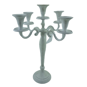 Soporte de vela de aluminio de 5 brazos Portavelas de hormigón para decoración del hogar y portavelas para fiesta de boda - Product Image 3