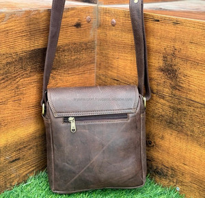 Nouveau fait à la main en cuir véritable sac à bandoulière en cuir véritable sac à main décontracté bandoulière multi utilisations bureau en gros de haute qualité unisexe sac - Product Image 5