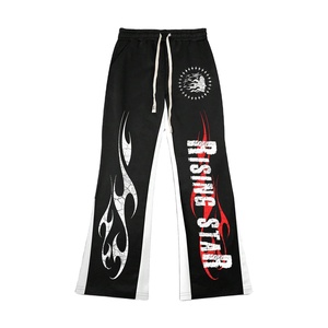 Pantalones Acampanados para hombre más vendidos, pantalones de chándal informales lavados con bolsillos delanteros y traseros, pantalones de chándal Acampanados para hombre en Nurak en 2025 - Product Image 1