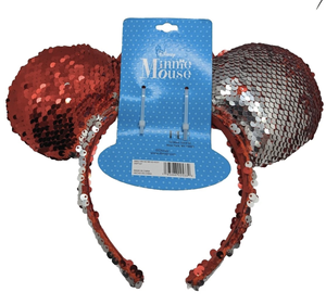 Orejas de Mickey y Minnie Mouse de Disney con diadema y lazo, accesorio para el cabello, licencia oficial H.E.R. Accesorios: Cinta de Lentejuelas - Product Image 5