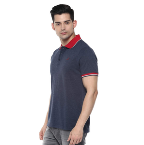 Camiseta Elegante de Corte Ajustado con Cuello Redondo y Manga Corta para Hombre, Informal, de Punto Sólido, Spandex/Algodón BD, Transpirable, Talla Grande - Product Image 5