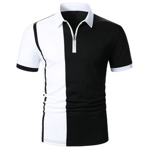 Camisetas de polo personalizadas para hombre, camisetas de manga corta transpirables y con paneles de estilo informal con logotipo bordado e impreso - Product Image 2