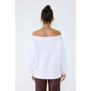 Sweat-shirt blanc imprimé New York - Product Image 4