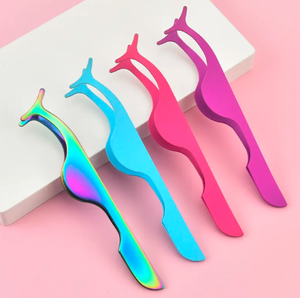 Pinzas de Volumen para Pestañas de Acero Inoxidable de Alta Calidad Profesional al por Mayor, Reutilizables, con Logotipo Personalizable, Inclinadas, para Cejas - Product Image 4