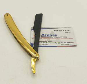 มีดโกนหนวดแบบแมนนวลใบมีดสแตนเลสด้ามจับพลาสติกแบบยั่งยืนดีไซน์ใต้วงแขนสีทองสีดำ - Product Image 3