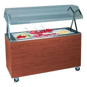 Vollrath R38776 60 Commercial <b>Kitchen</b> Refrigeration <b>Equipment</b> Cherry Mobile Refrigerated Food Station with Solid Base - Product Image 1