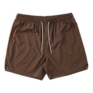 Pantalones cortos deportivos OEM de talla grande para hombre, de secado rápido, informales, de cintura alta, con diseño de pana, de punto hasta la rodilla - Product Image 5