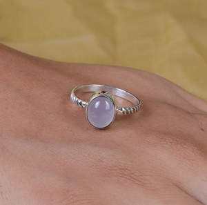 Anillo de plata esterlina 925 al por mayor con cabujones de Calcedonia increíble anillo de piedras preciosas ovaladas para Niñas para ocasiones de fiesta - Product Image 6