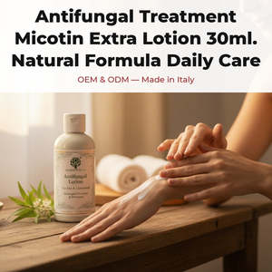 Micotin Extra 30ml Lotion antifongique Traitement Formule naturelle pour les soins quotidiens de la peau des pieds OEM Marque privée Italie RedMoringa - Product Image 2