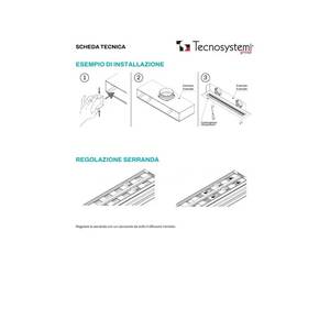 Difusor de PVC Lineal Anticondensación Tecnosystemi con Rejillas y Amortiguadores de 4 Ranuras - Product Image 1