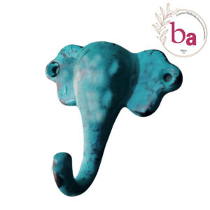 Porte-clés en fonte en gros Crochets pour manteaux et chapeaux Animaux éléphants bleus en détresse Prix très bon marché - Product Image 2