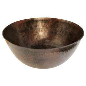 Ensemble de deux collations de couleur or rose et bol de service à soupe bol en cuivre de haute qualité fait à la main pour la décoration de mariage - Product Image 3