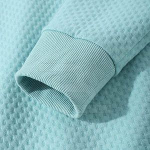 Haute qualité 100% coton hommes sweat Style décontracté pull avec capuche respirant gaufré tissu hiver saison plaine teint - Product Image 5