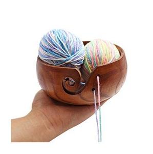 Bol porte-fil en bois pour un flux de tricotage lisse - Product Image 5