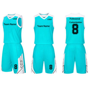 Ensemble de shorts de maillot de basket-ball, tissu respirant à séchage rapide, vente en gros - Product Image 1