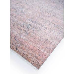 Kairos Hand Knotted Wool & Viscose <b>Rug</b> Pink & Purple Abstract Pattern 9x12 Inches for Living Room Decorations - Product Image 2