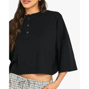 T-shirts décontractés pour femmes de haute qualité à vendre Logo imprimé personnalisé blanc 100% coton à la mode dames T-shirts respirants - Product Image 4