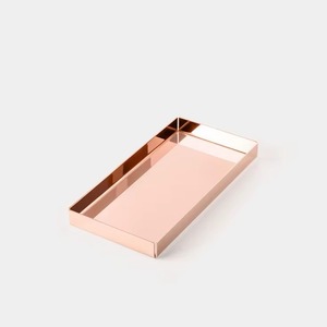 Bandeja de chocolate de acero inoxidable con logotipo personalizable al por mayor en color oro rosa calidad fabulosa a precio razonable - Product Image 5