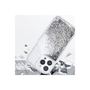 Étui en silicone liquide pailleté de luxe pour iPhone 14 Plus 13 Pro Max Plus - Coque arrière transparente antichoc - Product Image 6